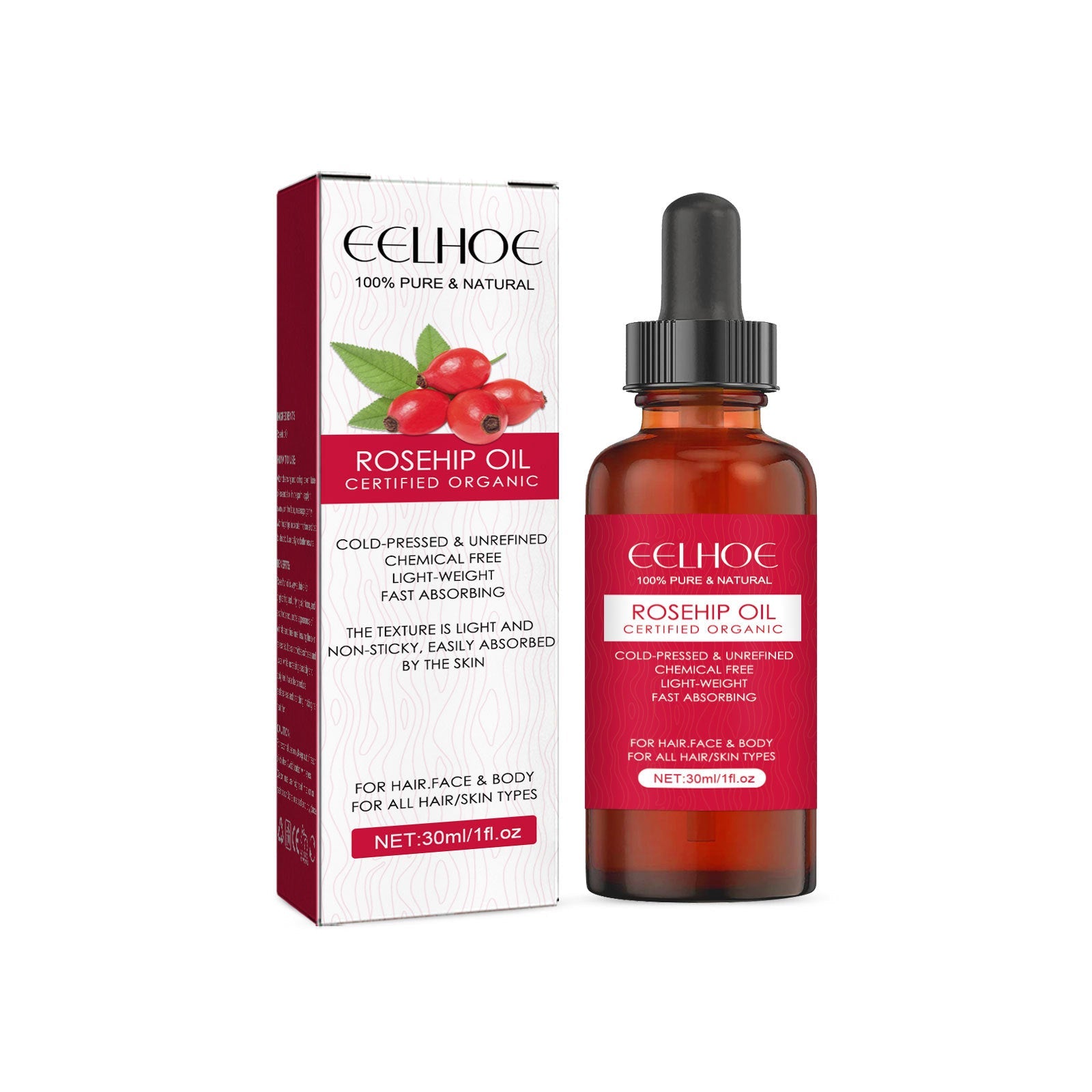 EELHOE Rosehip Facial Oil For Facial And Body Hydration - Rarvelle
