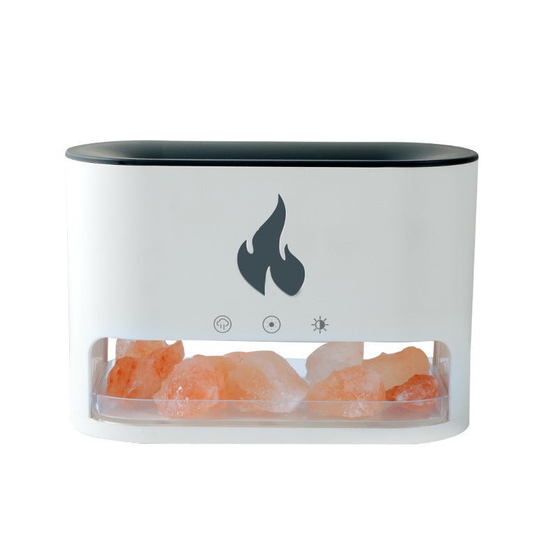 Flame Aromatherapy Humidifier with Crystal Salt & 3D Light - Rarvelle