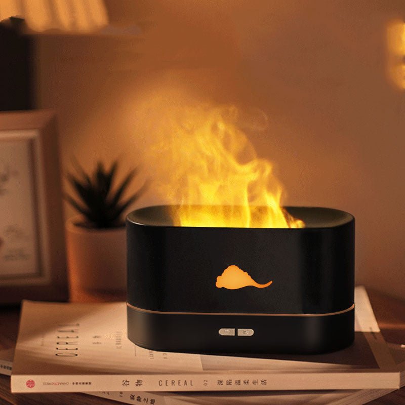 Flame Aromatherapy Humidifier with Crystal Salt & 3D Light - Rarvelle
