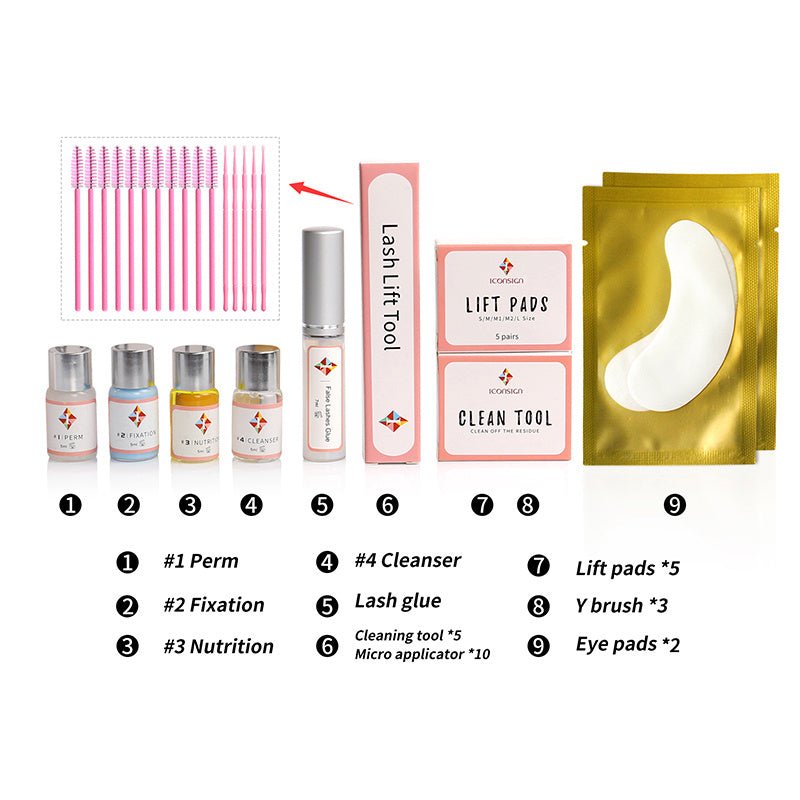 ICONSIGN Lash Lift Kit – Pro Eyelash Perm Kit for Long - Lasting Curl - Rarvelle